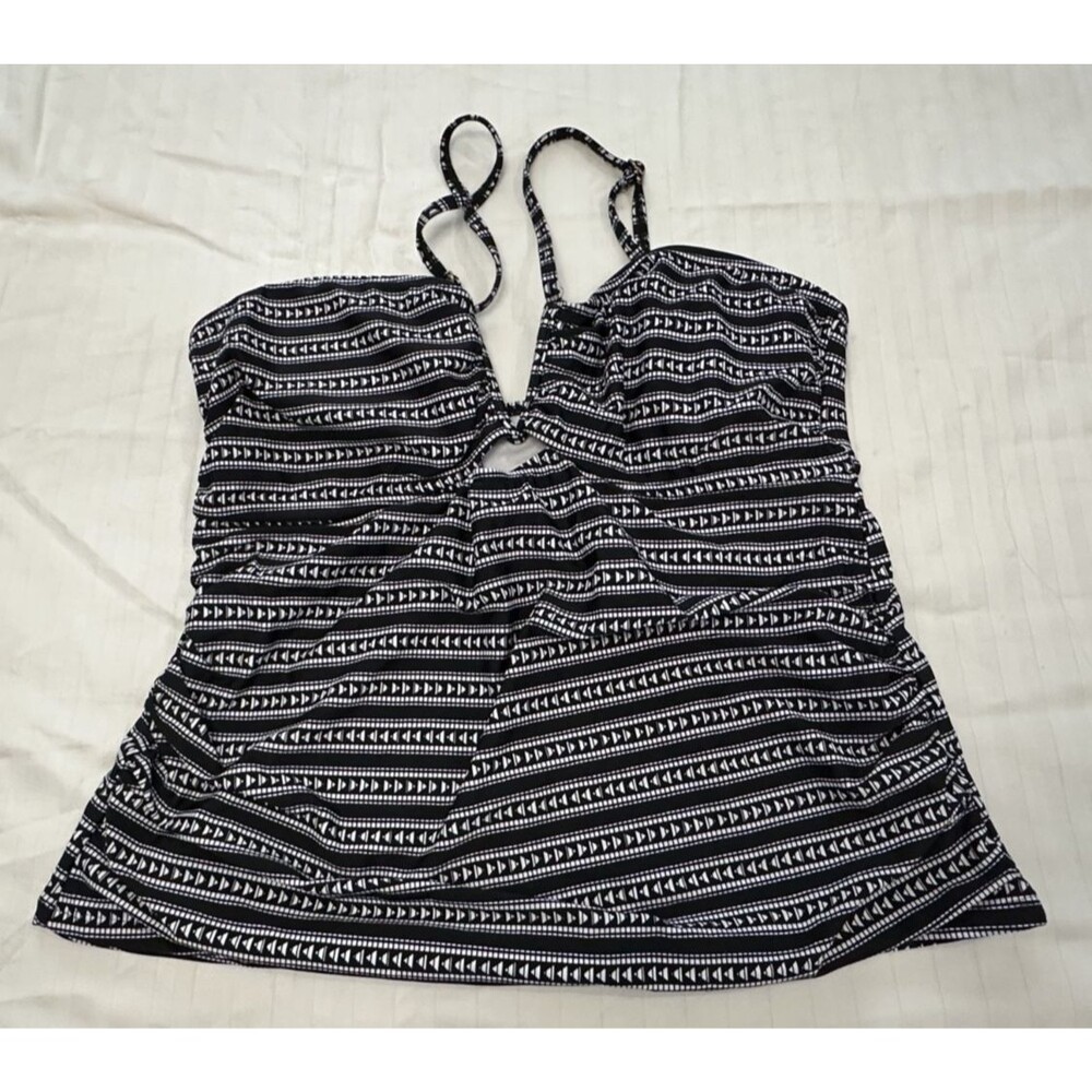 TIME AND TRU WOMENS SWIM TANKINI TOP SIZE L